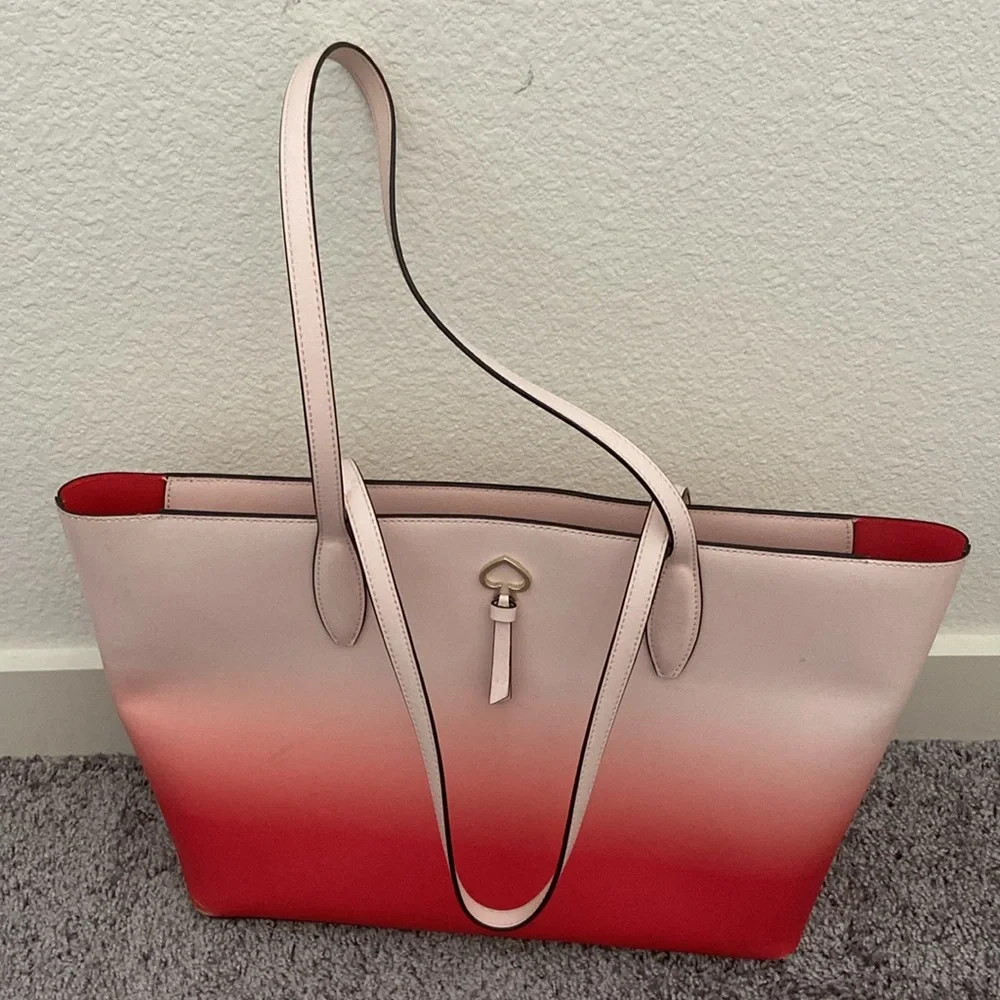 Kate Spade Adel Degrade Red Ombré Large Tote Bag